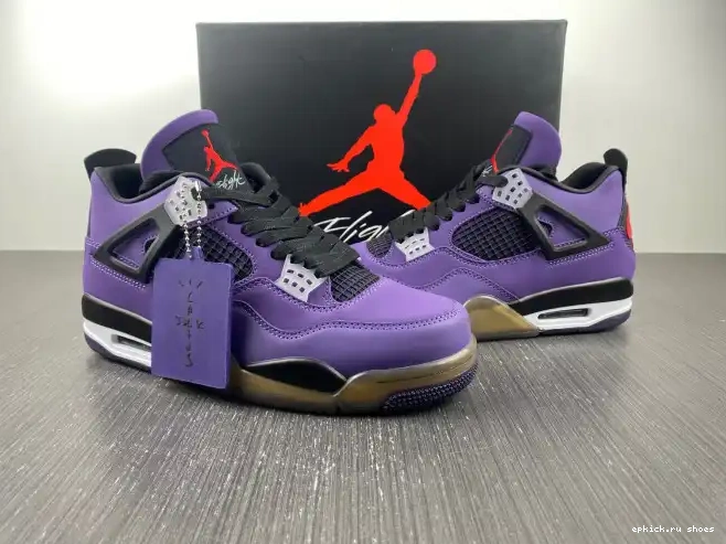 Cheap Jordan and LN4 Scott Family) Retro 4 Purple Travis 766296 (Friends 0512